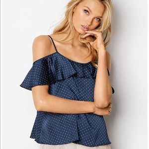 Victoria’s Secret Polka Dot Off the Shoulder Top